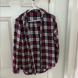 Brandy Melville Red and Blue Checkered Top